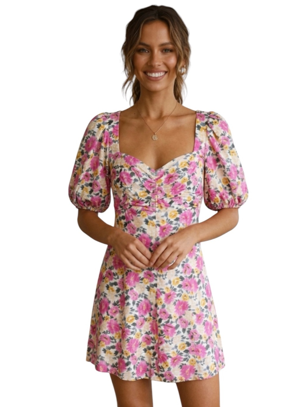 For Love & Lemons Sasha Corset Dress Floral Sweetheart Cottagecore Fairy S
F